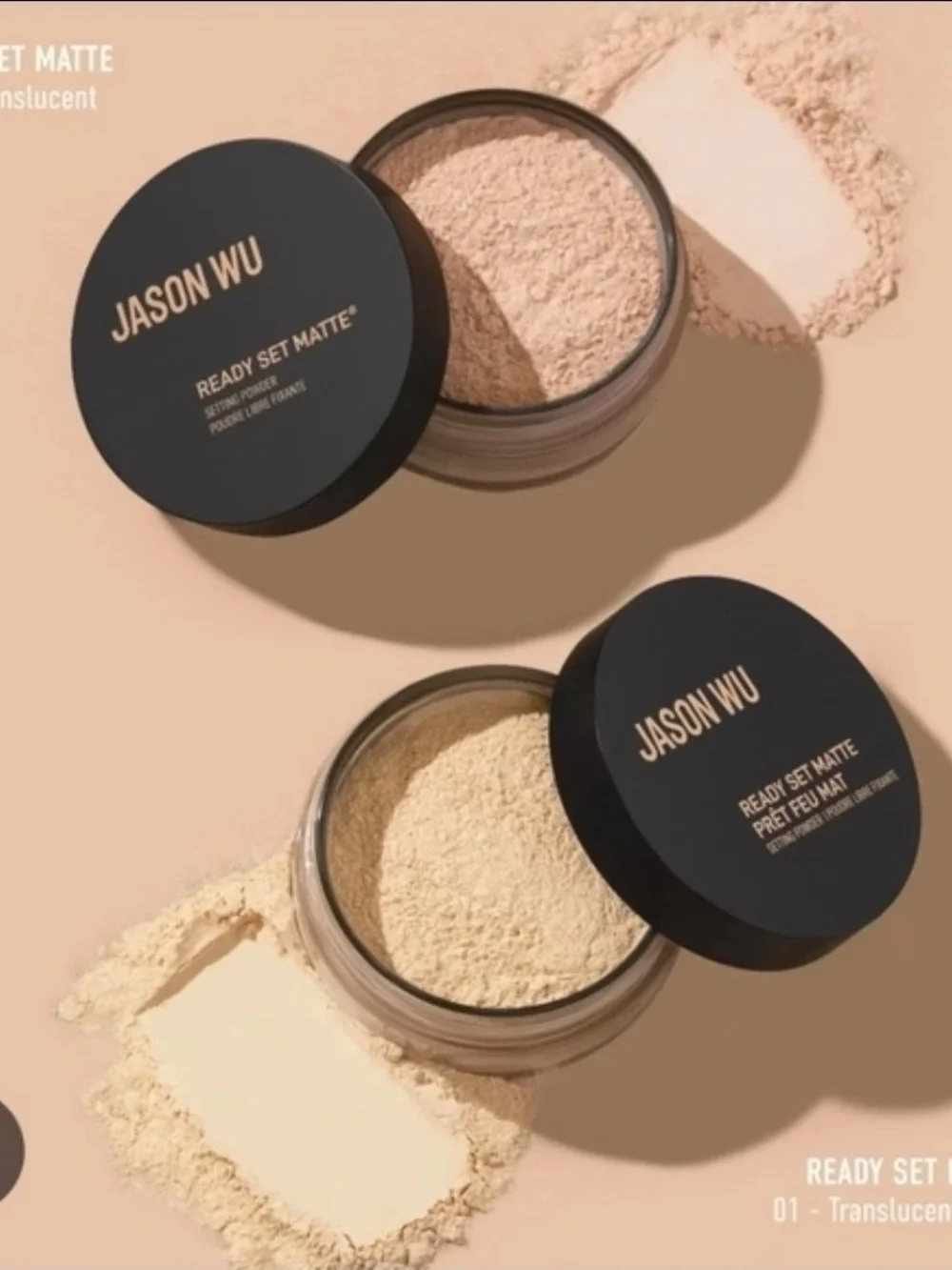 Luna Magic Double Sided Puff & Jason Wu Matte Powder Set- Transparent Banana NIB